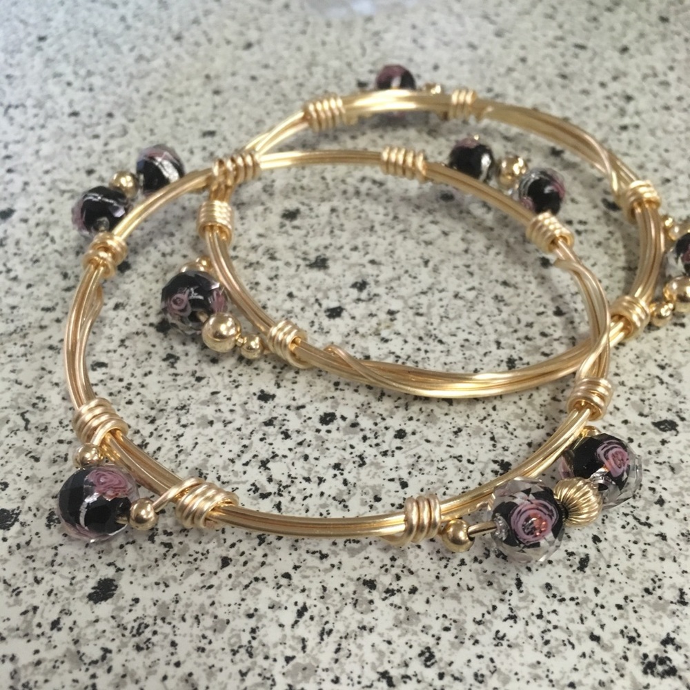 2 Hand made wire bracelets